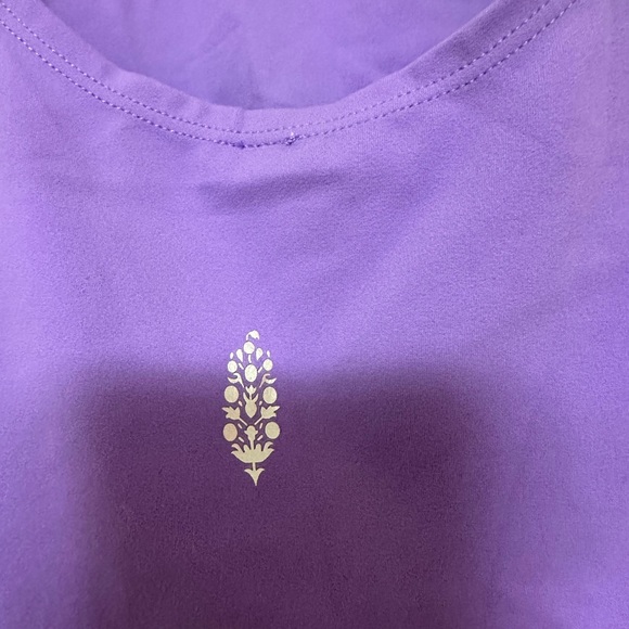 FP Movement by Free People Purple Sleeveless Crop Top and flair leggings set - Picture 7 of 11